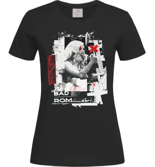 Женская футболка Bad Romance Lady Gaga Черный фото