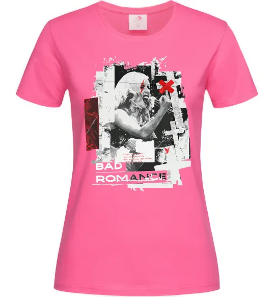 Женская футболка Bad Romance Lady Gaga Ярко-розовый фото