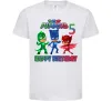Детская футболка PJ Masks happy birthday 5 Белый фото