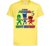 Детская футболка PJ Masks happy birthday 5 Лимонный фото