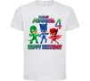 Дитяча футболка Герої в масках День народження 4 Білий фото