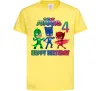 Дитяча футболка Герої в масках День народження 4 Лимонний фото