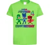 Дитяча футболка Герої в масках День народження 4 Лаймовий фото