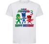 Детская футболка PJ Masks Birthday 3 Белый фото