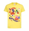 Детская футболка Peppa Pig birthday 5 Лимонный фото