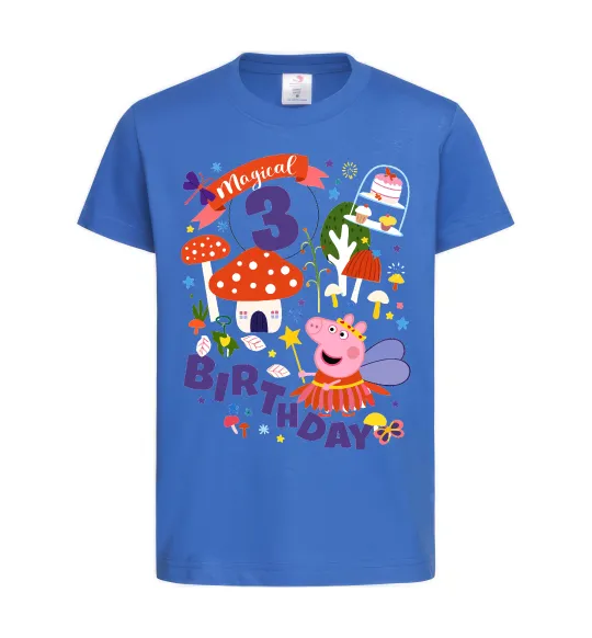 Детская футболка Peppa Pig Magical 3 Birthday Ярко-синий фото