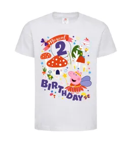 Детская футболка Peppa Pig magical 2 Birthday Белый фото