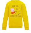 Детский Свитшот Peppa Pig My 5 Birthday Солнечно желтый фото