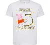 Детская футболка Peppa Pig My 5 Birthday Белый фото