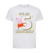 Детская футболка Peppa Pig My 5 Birthday Белый фото