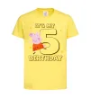 Детская футболка Peppa Pig My 5 Birthday Лимонный фото