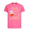 Детская футболка Peppa Pig My 5 Birthday Ярко-розовый фото