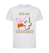Дитяча футболка Peppa Pig My 4 Birthday Білий фото