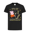 Дитяча футболка Peppa Pig My 4 Birthday Чорний фото