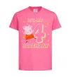 Дитяча футболка Peppa Pig My 4 Birthday Яскраво-рожевий фото