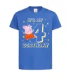 Дитяча футболка Peppa Pig My 4 Birthday Яскраво-синій фото
