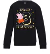 Детский Свитшот Свинка Пеппа Мій 3 День народження Черный фото