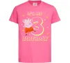Детская футболка Свинка Пеппа Мій 3 День народження Ярко-розовый фото