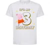 Детская футболка Свинка Пеппа Мій 3 День народження Белый фото