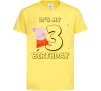 Детская футболка Свинка Пеппа Мій 3 День народження Лимонный фото