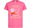 Дитяча футболка Свинка Пеппа Мій 2 День Народження Яскраво-рожевий фото