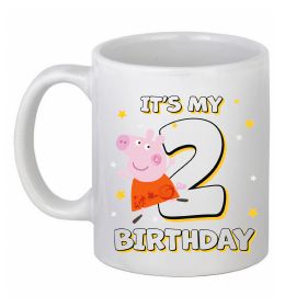 Чашка керамическая Свинка Пеппа Мій 2 День Народження