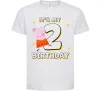 Дитяча футболка Свинка Пеппа Мій 2 День Народження Білий фото