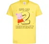 Дитяча футболка Свинка Пеппа Мій 2 День Народження Лимонний фото