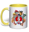 Чашка з кольоровою ручкою Paw Patrol 6 Birthday Лимонний фото