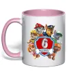 Чашка з кольоровою ручкою Paw Patrol 6 Birthday Ніжно рожевий фото