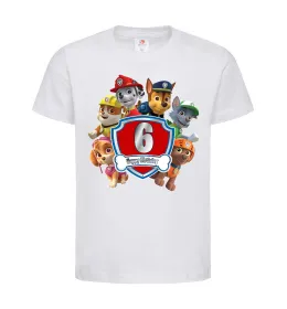 Детская футболка Paw Patrol 6 Birthday Белый фото