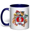 Чашка с цветной ручкой Щенячий патруль 5 День Народження Глубокий темно-синий фото