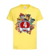 Детская футболка Paw Patrol 4 birthday Лимонный фото