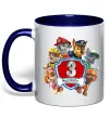 Чашка с цветной ручкой Paw patrol 3 Birthday Глубокий темно-синий фото