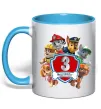 Чашка с цветной ручкой Paw patrol 3 Birthday Голубой фото
