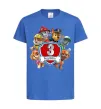 Детская футболка Paw patrol 3 Birthday Ярко-синий фото