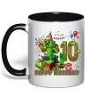 Чашка з кольоровою ручкою Minecraft birthday 10 Чорний фото