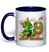 Чашка з кольоровою ручкою Minecraft birthday 9 Глибокий темно-синій фото