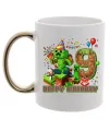 Чашка з кольоровою ручкою Minecraft birthday 9 Золото фото
