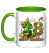 Чашка з кольоровою ручкою Minecraft Birthday 8 Лаймовий фото