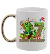 Чашка з кольоровою ручкою Minecraft birthday 7 Золото фото