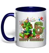 Чашка з кольоровою ручкою Minecraft birthday 6 Глибокий темно-синій фото