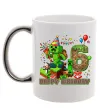 Чашка з кольоровою ручкою Minecraft birthday 6 Срібло фото