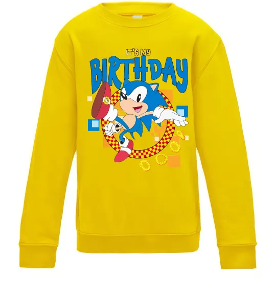 Дитячий світшот Sonic Birthday Сонячно жовтий фото