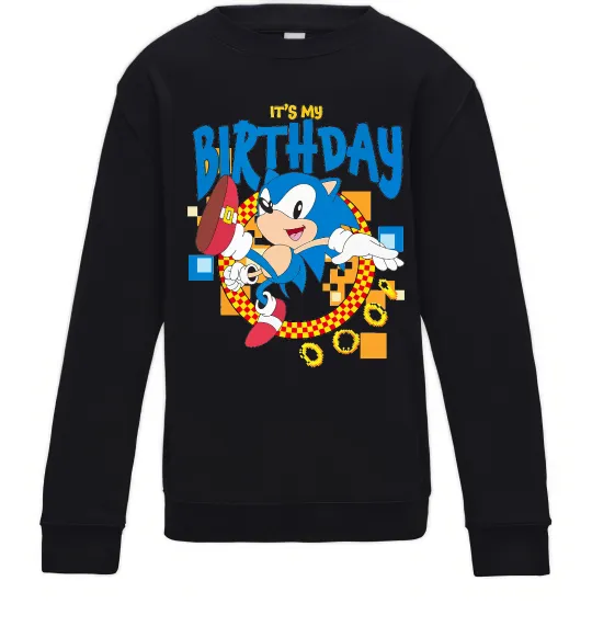 Дитячий світшот Sonic Birthday Чорний фото