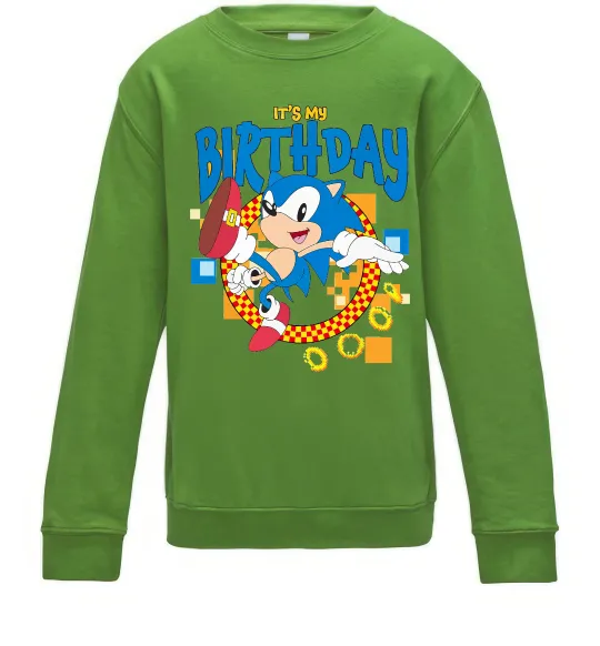 Дитячий світшот Sonic Birthday Лаймовий фото