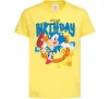 Дитяча футболка Sonic Birthday Лимонний фото