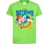 Дитяча футболка Sonic Birthday Лаймовий фото