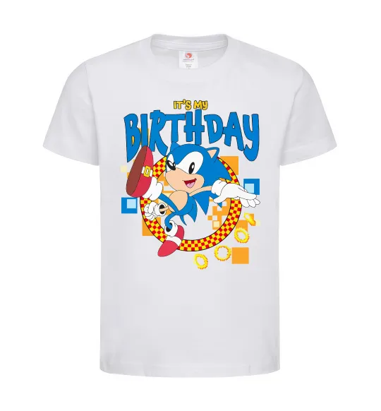 Дитяча футболка Sonic Birthday Білий фото