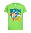 Дитяча футболка Sonic Birthday Лаймовий фото